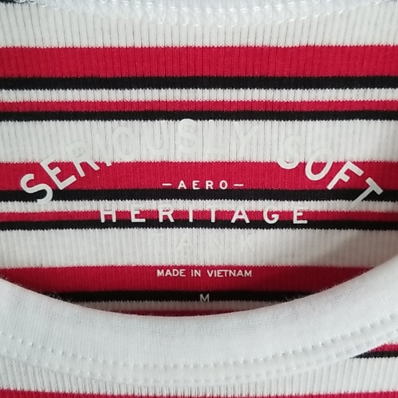 💙HP💙 Aeropostale Seriously Soft Heritage Stripe Tank MJ - Picture 3 of 4
